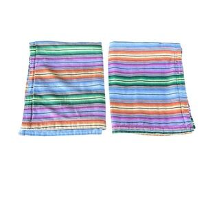 Tommy Hilfiger Colorful Serape Stripe Standard Sham Set Rainbow GUC
